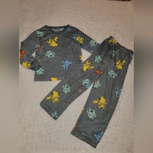Boy Clothes * Grey & Multicolor Pajama Set * Size 6 * Pokémon *